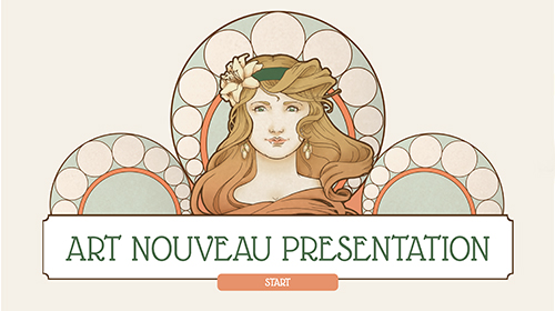 Interactive Art Nouveau Presentation template
