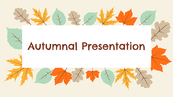Interactive Autumnal Presentation template