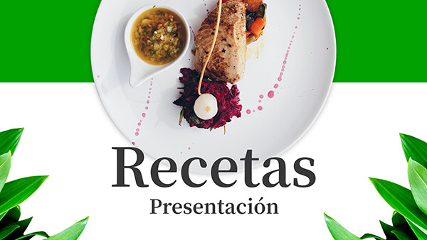 Plantilla interactiva Presentación recetas